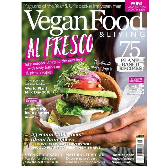 Vegan Food & Living Magazine London Anthem Publishing AUGUST 2018 Back Issue - Picture 1 of 6